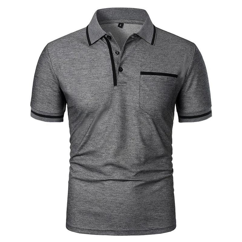New Men's Polo Shirts Solid Color