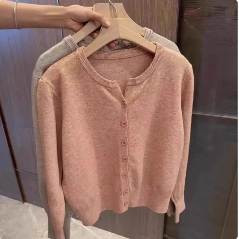 Women's Thin Fleece Knit Cashmere Sweater