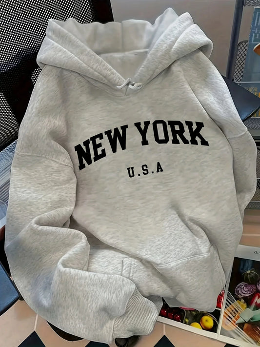 Women's Hoodie NEW YORK Pullover Sweatshirt