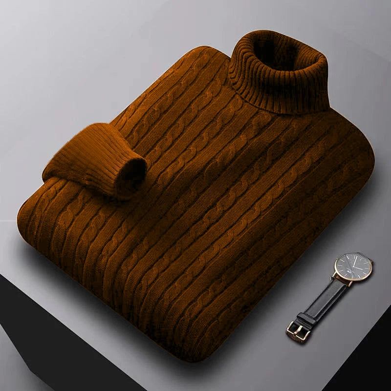 Turtleneck Knitted Pullover Basic twist sweaters