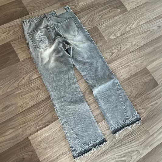 Y2K Retro Jeans Dollar Pattern