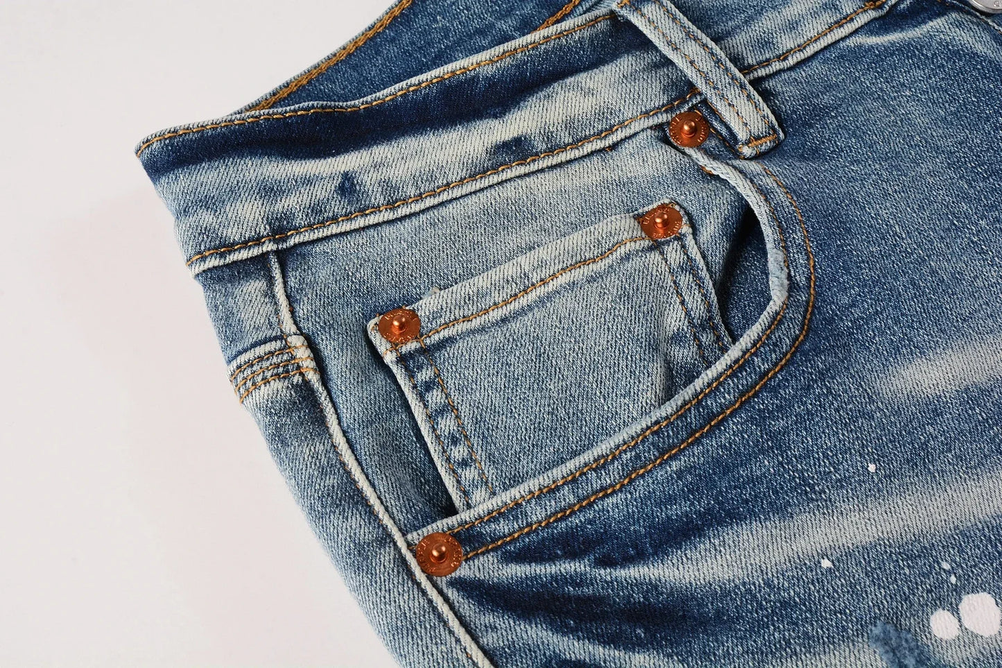 Jeans Low Rise Denim Trousers Fashion Repair Pants 9003