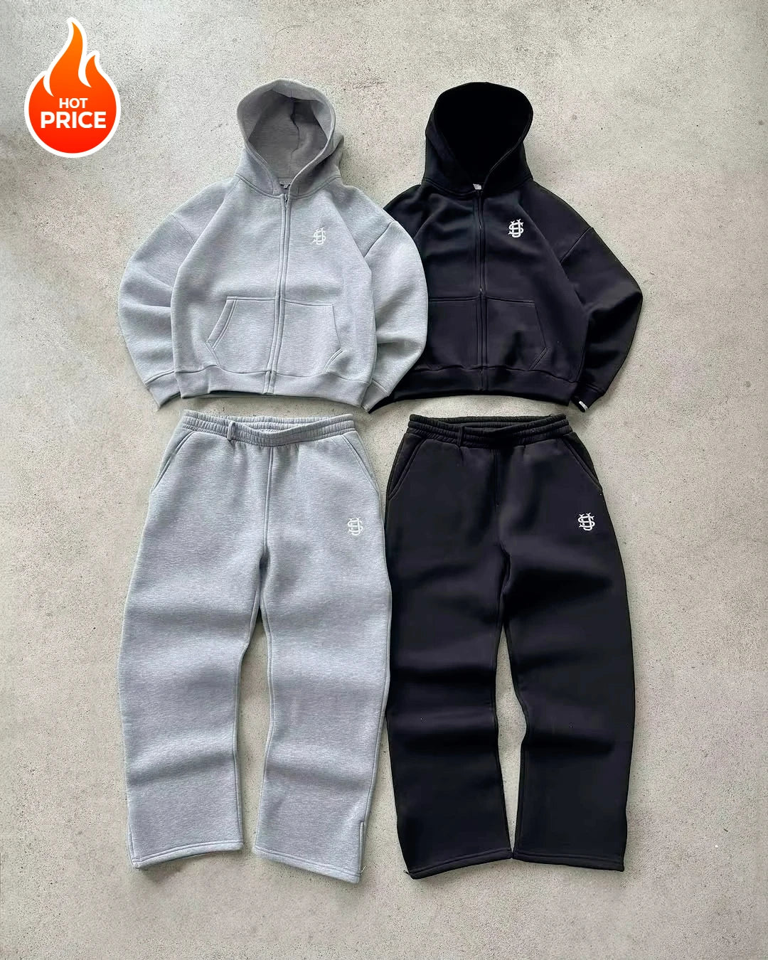 Suvene Fashion Jogger+Hoodie
