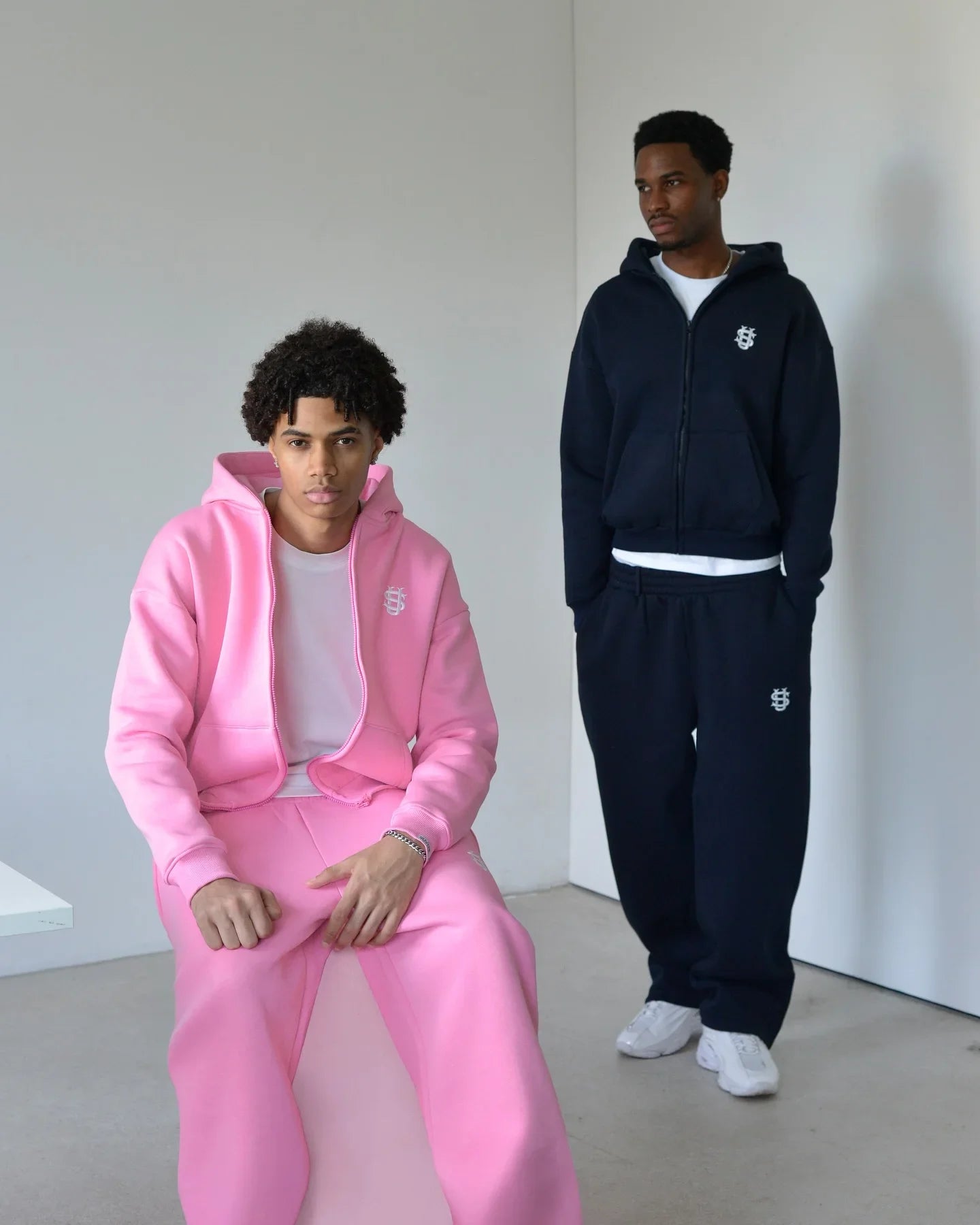 Tracksuit oversized sweatpants casual zipper hoodie