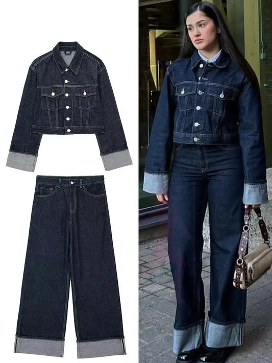 HH Women Denim Jacket Pants