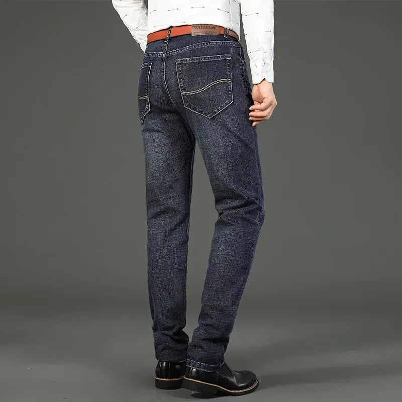 Classic Blue Black Work Denim Trousers