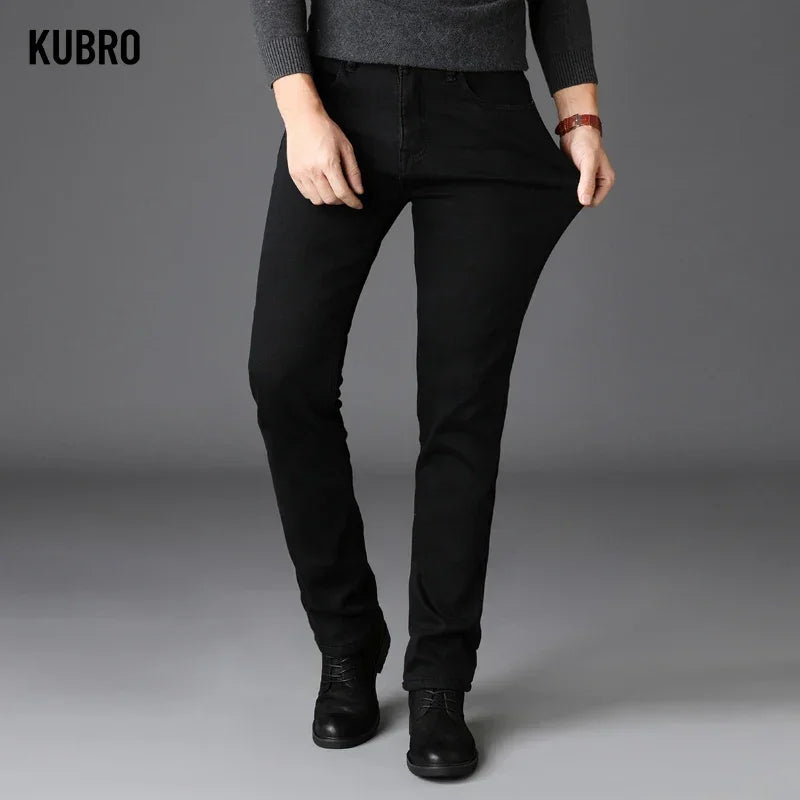 Men Classic Brand Jeans Denim Trousers