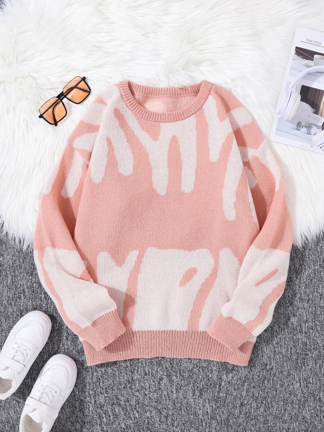 Jacquard Pullover Sweater