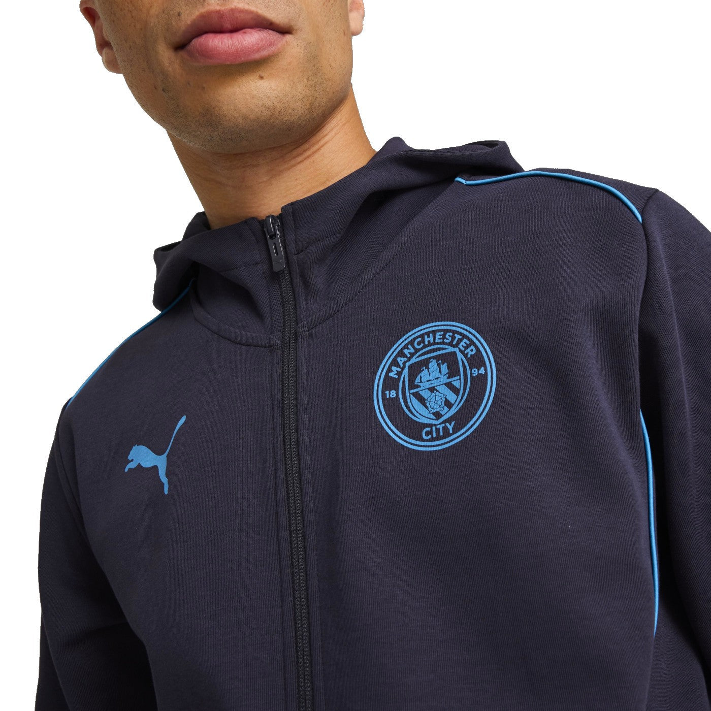 Manchester City navy Casual hooded presentation tracksuit 2024/25 - Puma