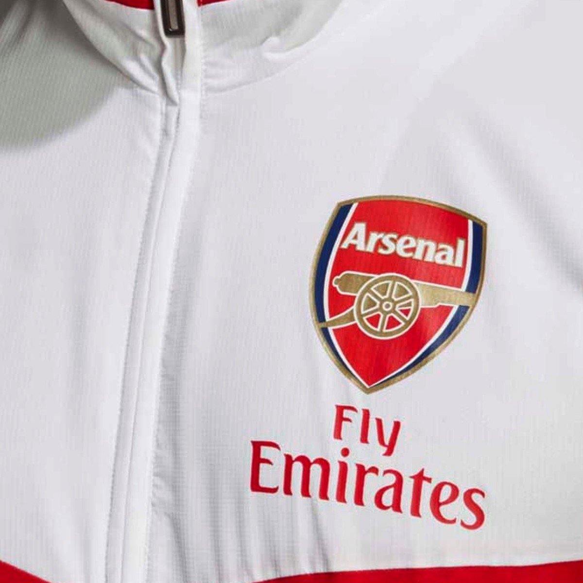 Arsenal presentation Soccer tracksuit white/navy Adidas